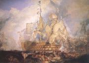 Joseph Mallord William Turner The Battle of Trafalgar (mk25) Spain oil painting artist